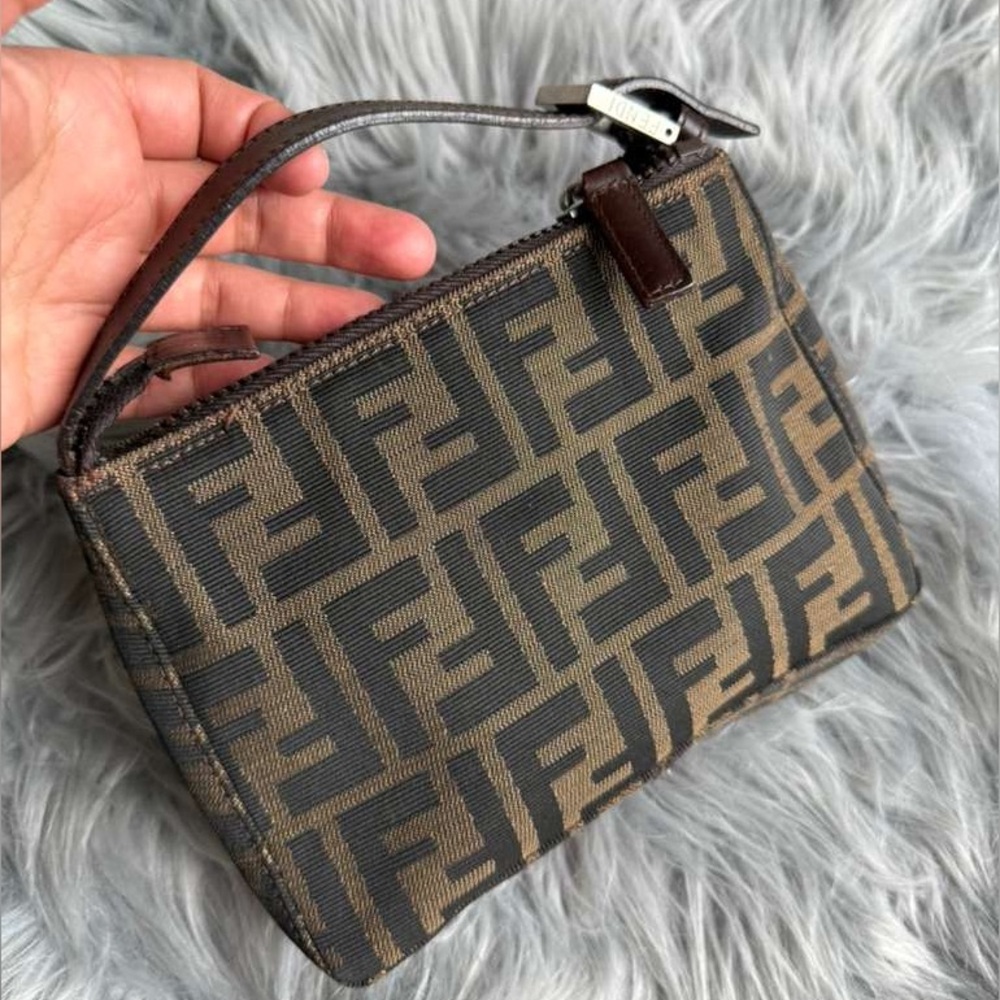 Fendi Iconic Logo Mini Bag in Brown and Black